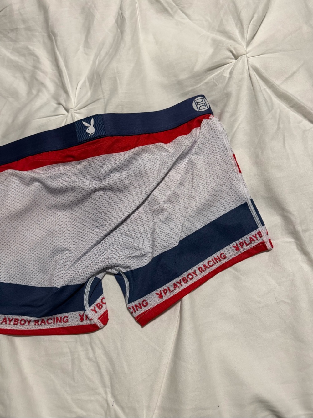 PSD Playboy Racing Red White Navy Blue Boyshorts Sz m new - Picture 6 of 8